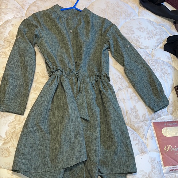 Unbranded green flay mini dress. US 6. - Picture 6 of 9